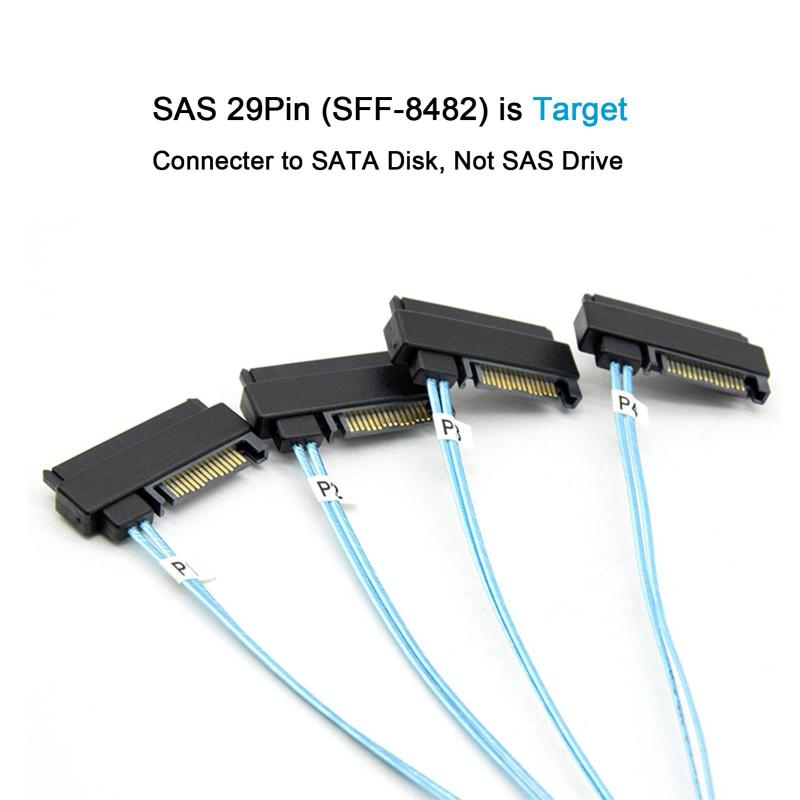 Cabo ADCAUDX mini-SAS para cabo SAS de 1 m SFF8087 a SFF-8482